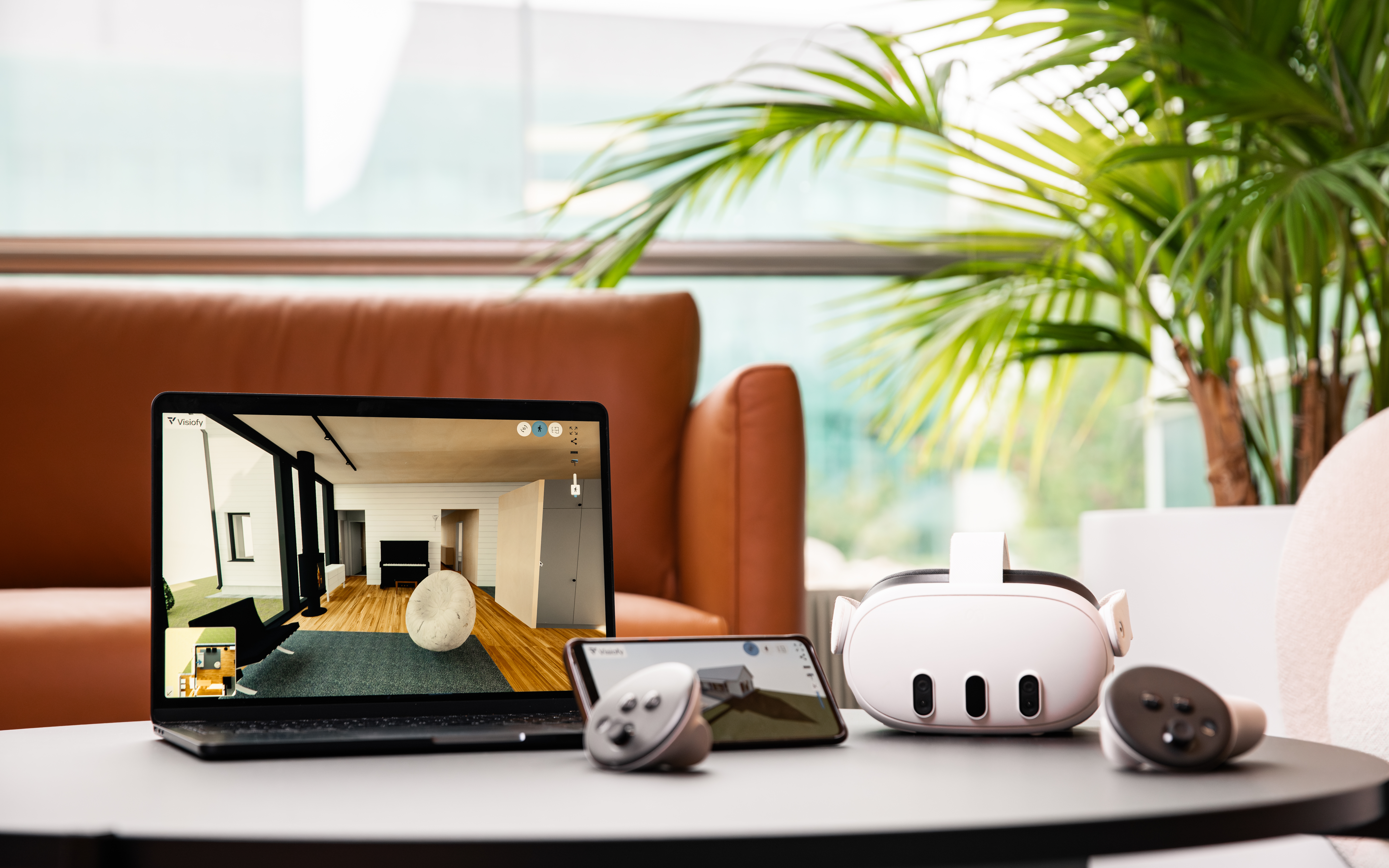 Visiofy's 3d cad viewer works on mobile, desktop and VR